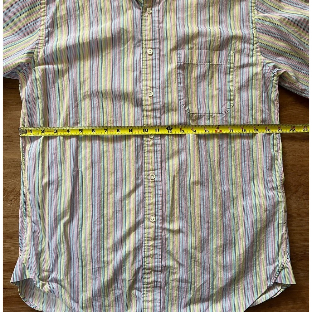 VTG Brooks Brothers Egyptian Cotton Made in USA Button Down Easter Pastels Med/L - Picture 7 of 7